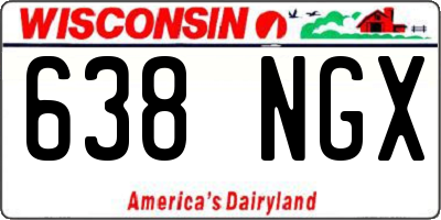 WI license plate 638NGX