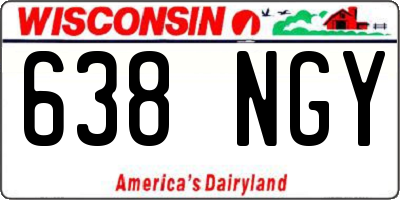 WI license plate 638NGY