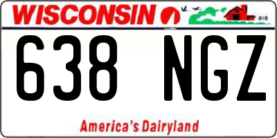 WI license plate 638NGZ