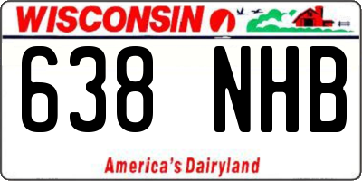 WI license plate 638NHB