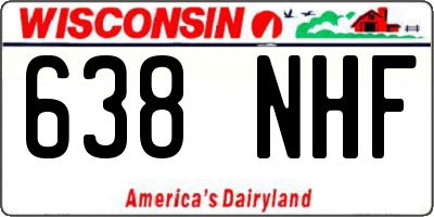 WI license plate 638NHF