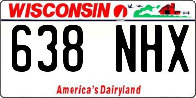 WI license plate 638NHX