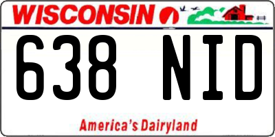 WI license plate 638NID
