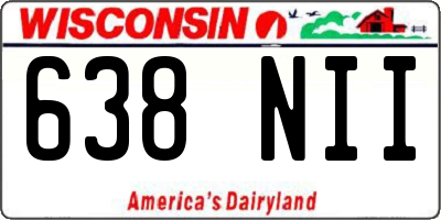 WI license plate 638NII