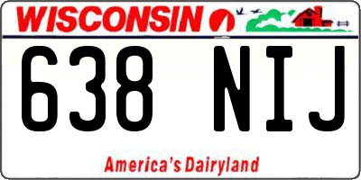 WI license plate 638NIJ