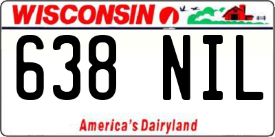 WI license plate 638NIL