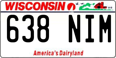 WI license plate 638NIM