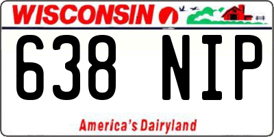 WI license plate 638NIP