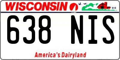 WI license plate 638NIS