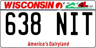WI license plate 638NIT