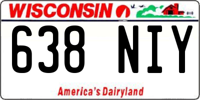 WI license plate 638NIY