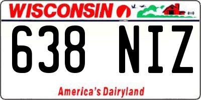 WI license plate 638NIZ