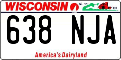 WI license plate 638NJA