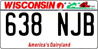 WI license plate 638NJB