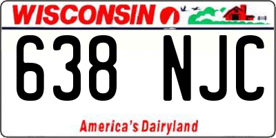 WI license plate 638NJC