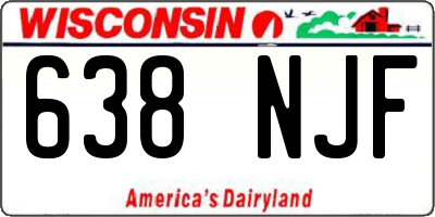WI license plate 638NJF