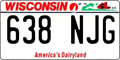WI license plate 638NJG
