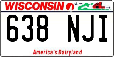 WI license plate 638NJI