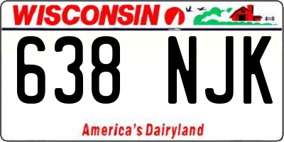 WI license plate 638NJK