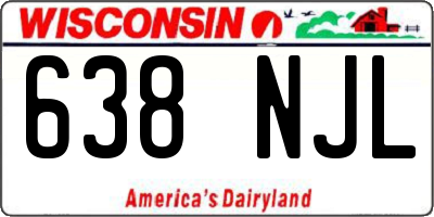 WI license plate 638NJL