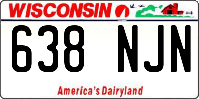 WI license plate 638NJN