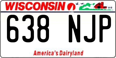 WI license plate 638NJP