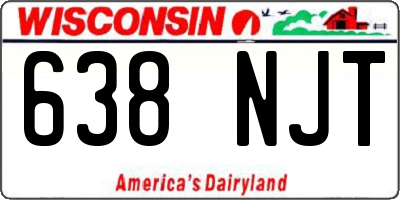 WI license plate 638NJT
