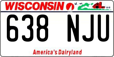 WI license plate 638NJU