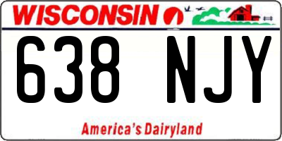 WI license plate 638NJY