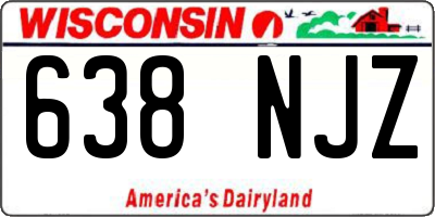WI license plate 638NJZ
