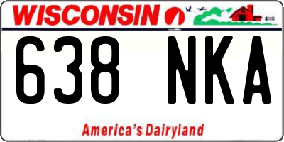 WI license plate 638NKA
