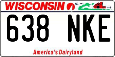 WI license plate 638NKE