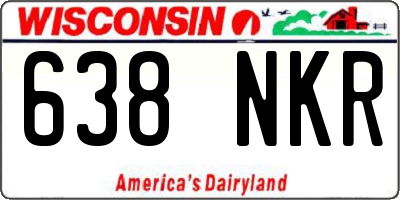 WI license plate 638NKR