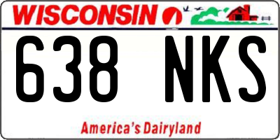 WI license plate 638NKS