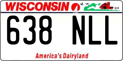 WI license plate 638NLL