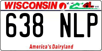 WI license plate 638NLP