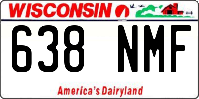 WI license plate 638NMF