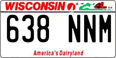 WI license plate 638NNM