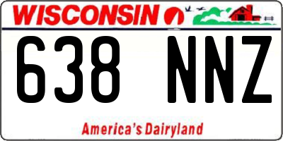 WI license plate 638NNZ