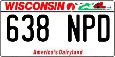 WI license plate 638NPD