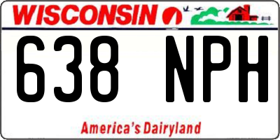 WI license plate 638NPH