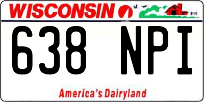WI license plate 638NPI
