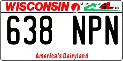 WI license plate 638NPN