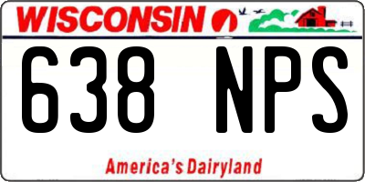 WI license plate 638NPS