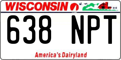 WI license plate 638NPT