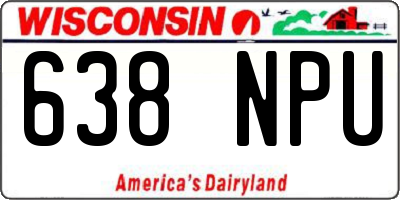 WI license plate 638NPU