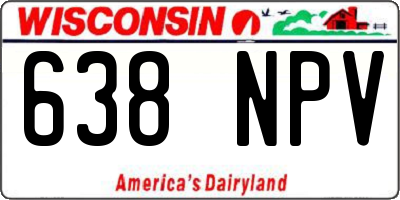 WI license plate 638NPV