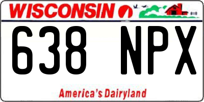 WI license plate 638NPX