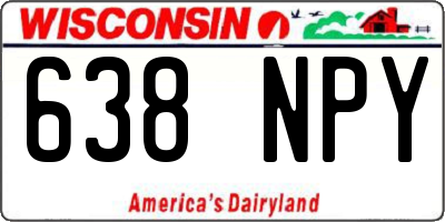 WI license plate 638NPY