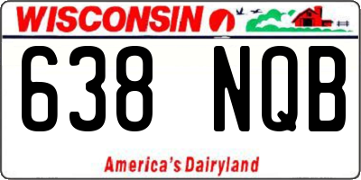 WI license plate 638NQB